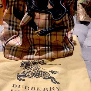 Burberry Walden Hobo Haymarket Coated Canvas Medium